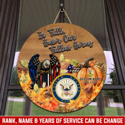 US Navy, E 3 Blue - 2 Layers Wooden Sign 18x18in