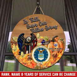 US Air Force, Freedom Over Fear - 2 Layers Wooden Sign 18x18in