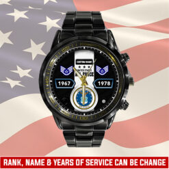 US Air Force, Honoring All Who Served - Black Stainless Steel Watch