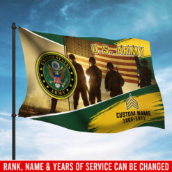 US Army, American By Birth, Veteran By Choice - Flying Flag 3×5 Feet(90×150 Cm)