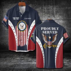 US Navy, Anchors Aweigh - Short Sleeve Button Shirt