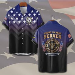 US Navy, Proud Veteran - Short Sleeve Button Shirt