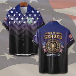 US Coast Guard, Served With Pride - Short Sleeve Button Shirt