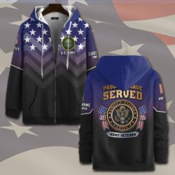 US Army, Honoring All Who Served - Zip Hoodie
