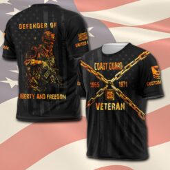 US Coast Guard, American By Birth, Veteran By Choice - T-Shirt