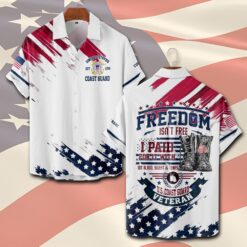 US Coast Guard, All Gave Some, Some Gave All - Short Sleeve Button Shirt