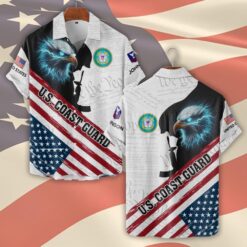 US Coast Guard, E 5 Red - Short Sleeve Button Shirt