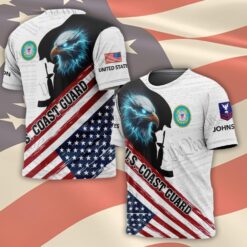 US Coast Guard, American By Birth, Veteran By Choice - T-Shirt