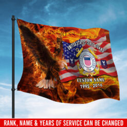 US Coast Guard, E 2 Blue - Flying Flag 3×5 Feet(90×150 Cm)