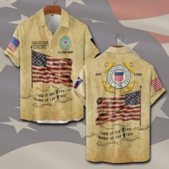 US Coast Guard, E 6 Red - Short Sleeve Button Shirt