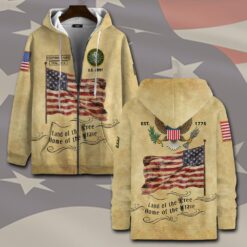 US Army, E 7 Army Sergeant First Class - Zip Hoodie