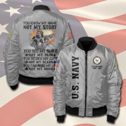 US Navy, Proud Veteran - Bomber Jacket