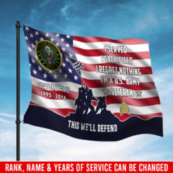 US Army, E 3 Army Private First Class - Flying Flag 3×5 Feet(90×150 Cm)