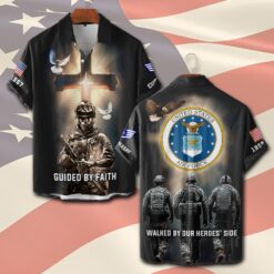 US Air Force , Honor The Fallen - Short Sleeve Button Shirt