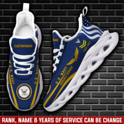 US Navy, Honor, Duty, Service - Max Soul Shoes