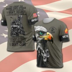 US Marine Corps, American By Birth, Veteran By Choice - T-Shirt