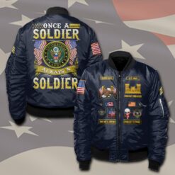 Army Branch, Honor, Duty, Service - Bomber Jacket