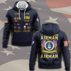 Air Force Badge, Once An Airman, Always An Airman - Hoodie