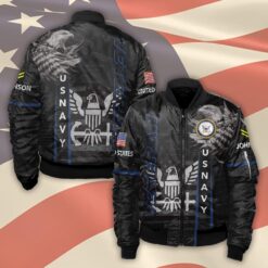 US Navy, E 8 Gold - Bomber Jacket