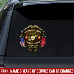 US Marine Corps, First to Fight - Car Sticker 6x9in