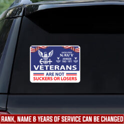 US Navy, E 8 Gold - Car Sticker 8x12in