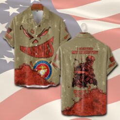US Marine Corps, I Walked The Walk - Short Sleeve Button Shirt