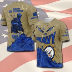 US Navy, Proud Veteran - T-Shirt