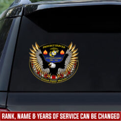 US Marine Corps, No One Fights Alone - Car Sticker 8x12in