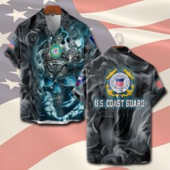 US Coast Guard, No One Fights Alone - Short Sleeve Button Shirt
