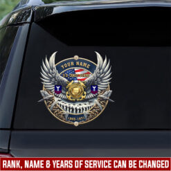 US Coast Guard, No One Fights Alone - Car Sticker 8x12in