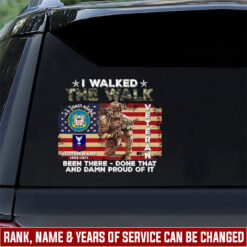 US Coast Guard, Proud Veteran - Car Sticker 8x12in
