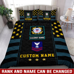 US Coast Guard, Duty, Honor, Country - Quilt Bed Set - Full