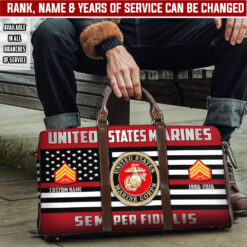 US Marine Corps, Thank a Veteran - Travel Bag - Size L: 20.4 x 9.4 x 10.2 inches