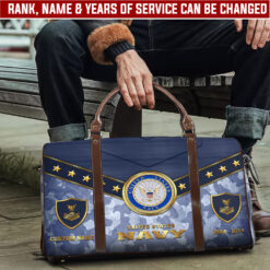 US Navy, E 9 Gold - Travel Bag - Size L: 20.4 x 9.4 x 10.2 inches