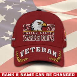 US Marine Corps, Land Of The Free, Because Of The Brave - Embroidered Classic Cap