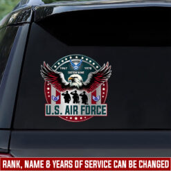 US Air Force , American By Birth, Veteran By Choice - Car Sticker 8x12in