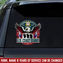 US Coast Guard, Remember - Honor - Respect - Car Sticker 8x12in