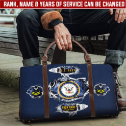 US Navy, E 5 Red - Travel Bag - Size L: 20.4 x 9.4 x 10.2 inches