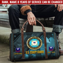 US Coast Guard, Land Of The Free, Because Of The Brave - Travel Bag - Size L: 20.4 x 9.4 x 10.2 inches