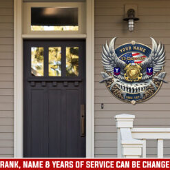 US Coast Guard, E 5 Gold - Cut Metal Sign 18x18 Inch