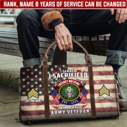 US Army, E 7 Army Sergeant First Class - Travel Bag - Size L: 20.4 x 9.4 x 10.2 inches