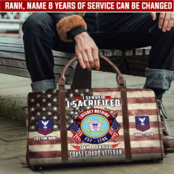 US Coast Guard, Proud To Have Served - Travel Bag - Size L: 20.4 x 9.4 x 10.2 inches