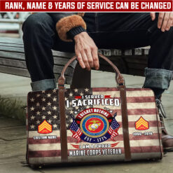 US Marine Corps, Honoring All Who Served - Travel Bag - Size S: 18 x 8.6 x 10.2 inches
