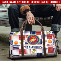US Marine Corps, E 9 Marines Master Gunnery Sergeant - Travel Bag - Size L: 20.4 x 9.4 x 10.2 inches