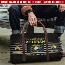 US Marine Corps, E 8 Marines Master Sergeant - Travel Bag - Size L: 20.4 x 9.4 x 10.2 inches