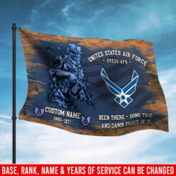 US Air Force , American By Birth, Veteran By Choice - Flying Flag 3×5 Feet(90×150 Cm)
