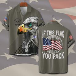 US Air Force , Honor The Fallen - Short Sleeve Button Shirt