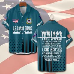 US Coast Guard, Duty, Honor, Country - Short Sleeve Button Shirt