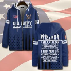 US Navy, E 5 Red - Zip Hoodie