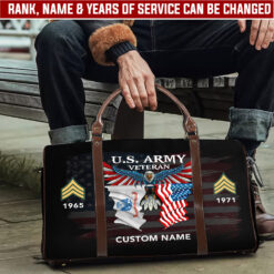 US Army, Proud Veteran - Travel Bag - Size L: 20.4 x 9.4 x 10.2 inches